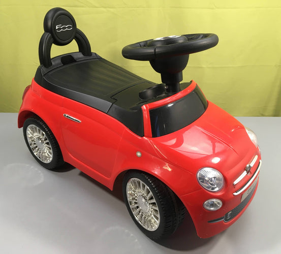 Trotteur voiture Fiat 500 rouge - klaxon sonore, moins cher chez Petit Kiwi