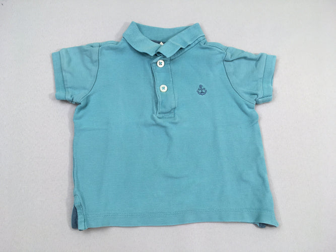 Polo m.c bleu clair, moins cher chez Petit Kiwi