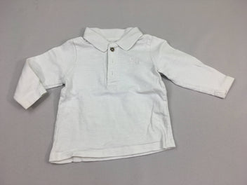 Polo m.l jersey blanc