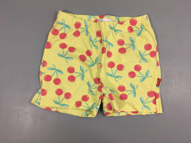 Short jersey jaune cerises, moins cher chez Petit Kiwi