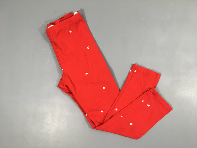 Legging rouge papillons blancs, moins cher chez Petit Kiwi