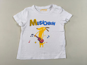 T-shirt m.c blanc chien 