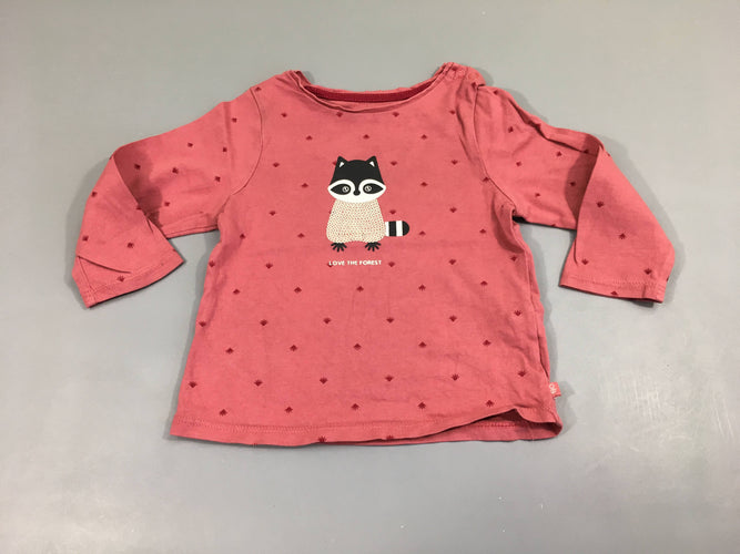 T-shirt m.l rose raton laveur, moins cher chez Petit Kiwi