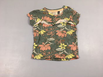 T-shirt m.c gris fleurs, Quapi