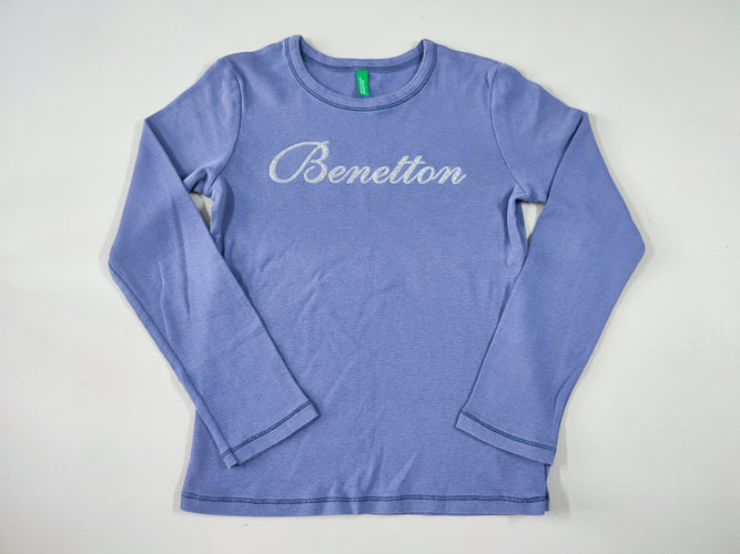 T-shirt m.l bleu "Benetton" en paillettes, moins cher chez Petit Kiwi