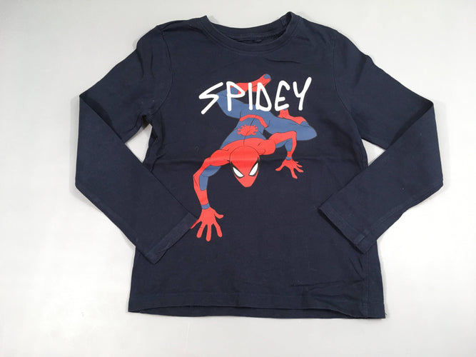 T-shirt m.l bleu foncé Spider man, moins cher chez Petit Kiwi