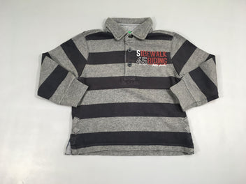 Polo jersey ml gris rayé 45-Légèrement bouloché