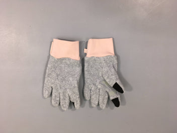 Gants polar gris-rose