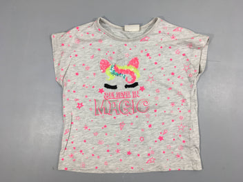 T-shirt m.c gris licorne sequins Waikiki