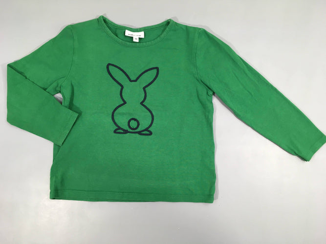 T-shirt m.l vert lapin texturé, moins cher chez Petit Kiwi