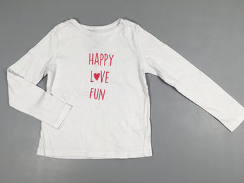 T-shirt m.l blanc Happy Love