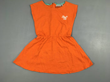 Robe s.m jersey orange flammé zip arrière