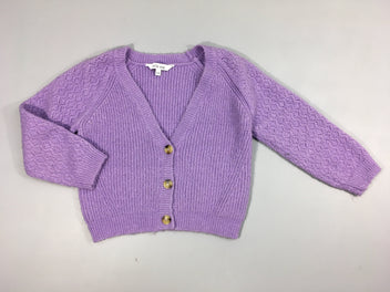 Gilet mauve fil métalisé