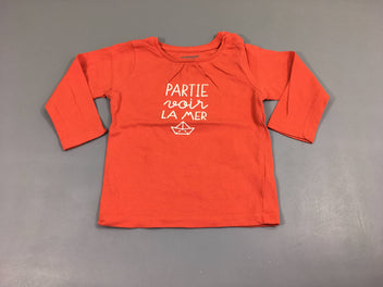 T-shirt m.l orange bateau