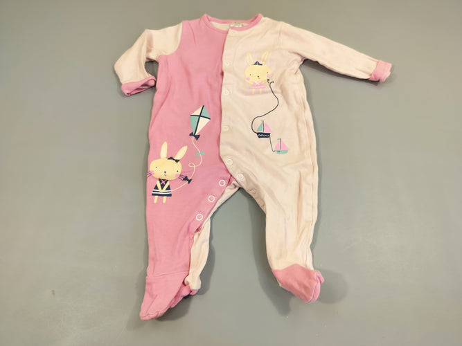 Pyjama jersey rose/ rose clair lapines , cerfs-volants, moins cher chez Petit Kiwi