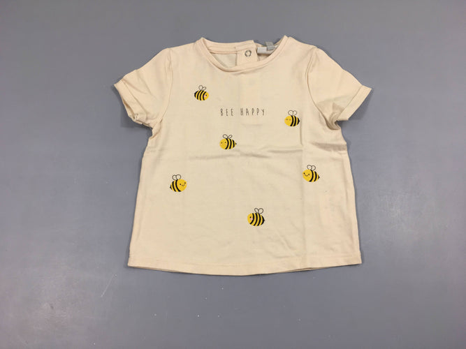 T-shirt m.c orange clair abeilles, moins cher chez Petit Kiwi