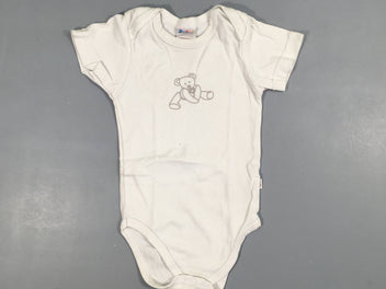 Body m.c blanc, ourson 100% coton