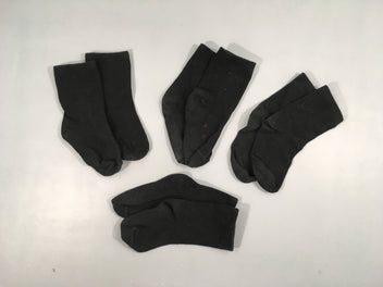 Lot de 4 paires de chaussettes noires 24-26