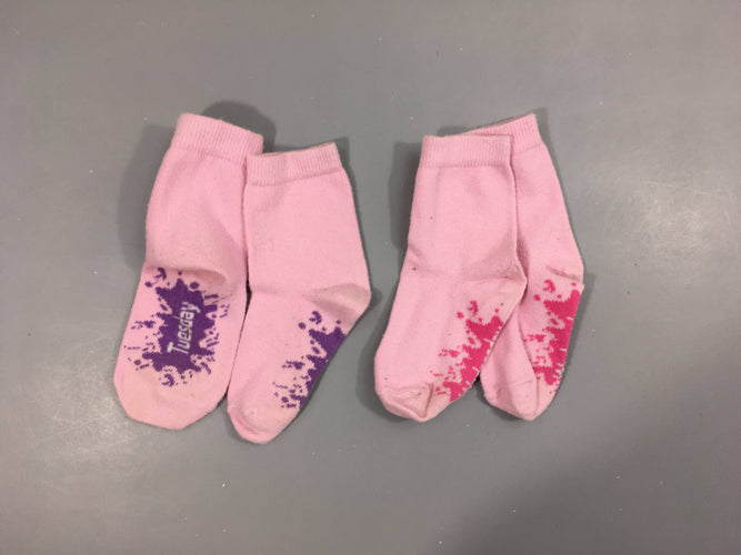 Lot de 2 paires de chaussettes   roses "Wednesday"/ "Tuesday" 24-26, moins cher chez Petit Kiwi