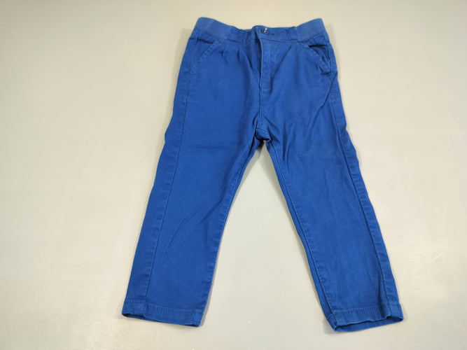 Pantalon chino bleu,, moins cher chez Petit Kiwi