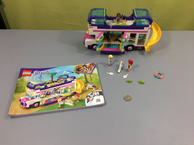 Lego friends 41395 le bus de l'amitié, manque quelques pièces, tel que sur la photo, moins cher chez Petit Kiwi