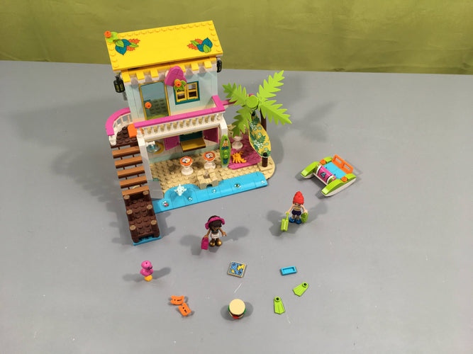 Lego friends 41428 la maison sur la plage, manque quelques pièces, tel que sur la photo, moins cher chez Petit Kiwi