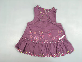 Robe s.m molleton mauve hibou