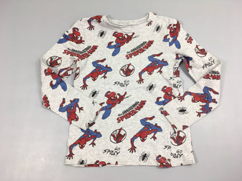 T-shirt m.l gris chiné Spider man, bouloché