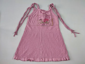 Robe bretelles à nouer jersey rose 