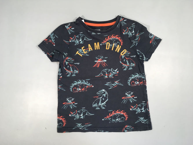 T-shirt m.c bleu foncé team dino, moins cher chez Petit Kiwi