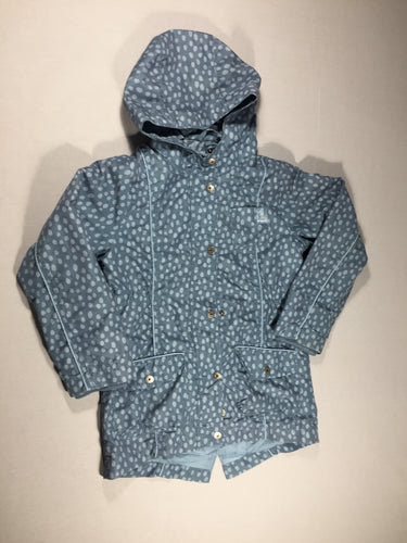 Veste zippée coupe-vent bleu/ronds bleu clair - à capuche, moins cher chez Petit Kiwi