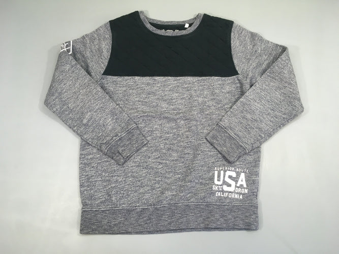 Sweat bleu chiné USA, moins cher chez Petit Kiwi