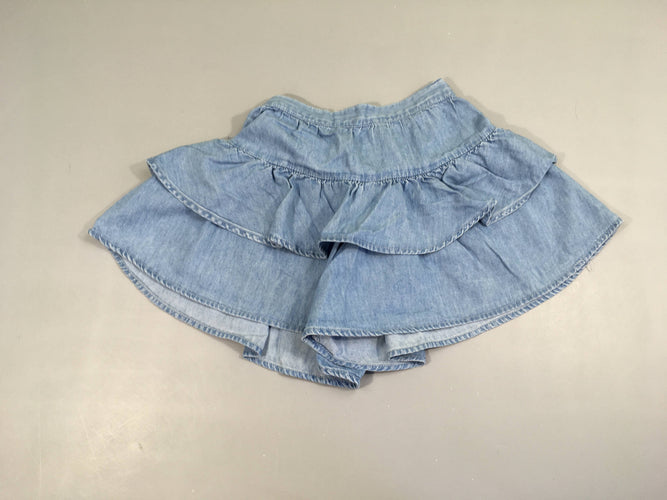 Jupe denim volants, moins cher chez Petit Kiwi