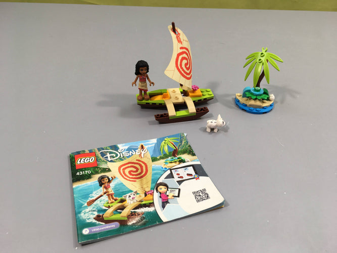 Lego disney 43170 l'aventure en mer de Vaïana, manque pagaye, tel que sur la photo, moins cher chez Petit Kiwi