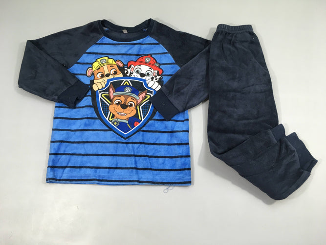 Pyjama 2pcs velours bleu Paw Patrol, moins cher chez Petit Kiwi