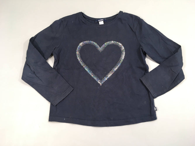 T-shirt m.l bleu marine coeursequins, moins cher chez Petit Kiwi