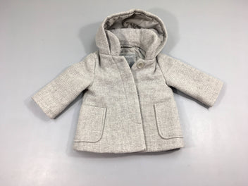 Combinaison pilote 15% laine gris chiné doublé polar à capuche