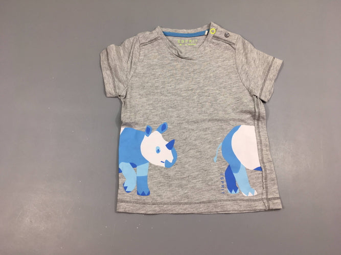 T-shirt m.c gris chiné, moins cher chez Petit Kiwi