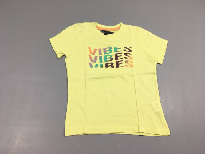 T-shirt m.c jaune Vibes, moins cher chez Petit Kiwi