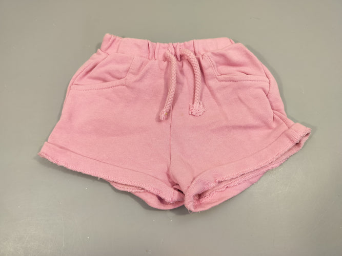 Short  rose clair 90% coton 10%  polyester, moins cher chez Petit Kiwi