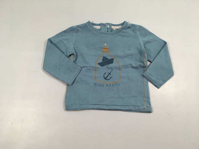 T-shirt m.l bleu bateau, moins cher chez Petit Kiwi