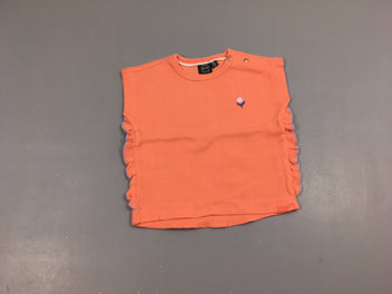 T-shirt m.c orange côtes fleur
