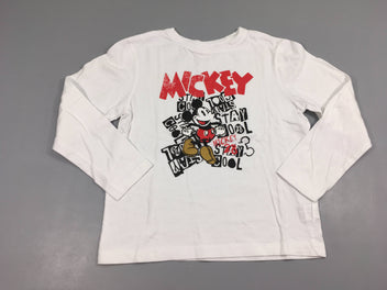 T-shirt m.l blanc Mickey rouge