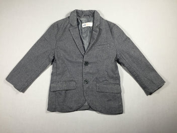 Veste de costume gris - motif points de Hongrie