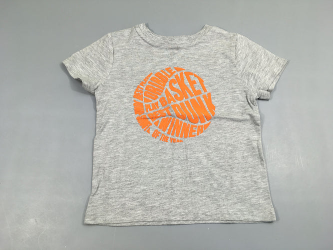 T-shirt m.c gris chiné basket, moins cher chez Petit Kiwi