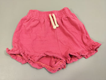 Short rose taille élastique 100% coton