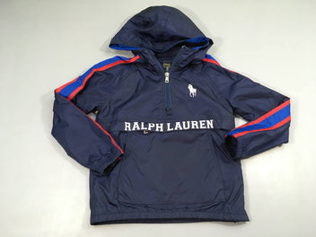 Parfait état-Veste à enfiler coupe-vent à capuche bleu foncé Ralph Lauren