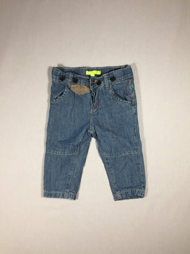 Jeans bleu doublé jersey, moins cher chez Petit Kiwi