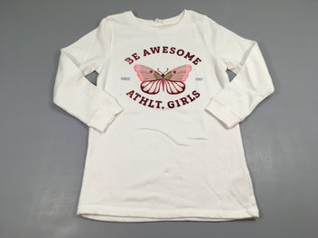 Sweat blanc papillon be awesome