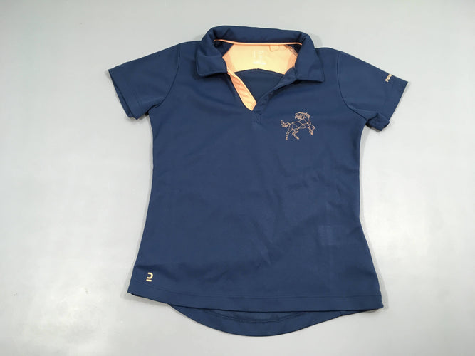 Polo de sport m.c bleu cheval, moins cher chez Petit Kiwi